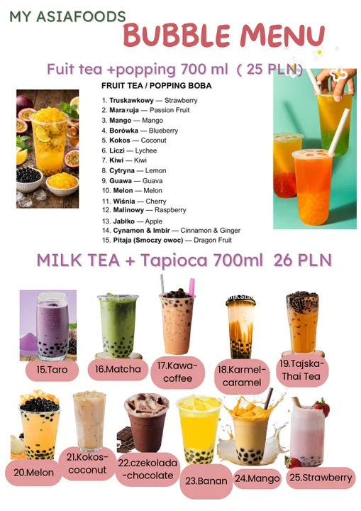 Menu w My AsiaFoods to prawdziwa księga smaków