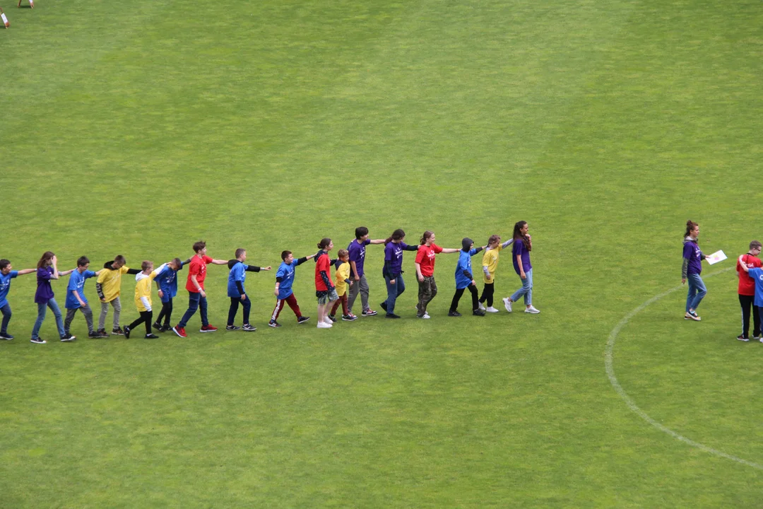 Flash mob na stadionie ŁKS Łódź im. Władysława Króla