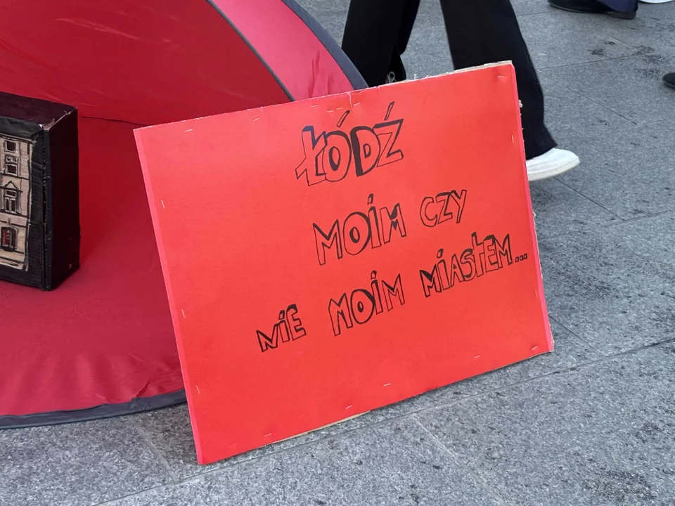 Manifestacja Łódzkiego Stowarzyszenia Lokatorów