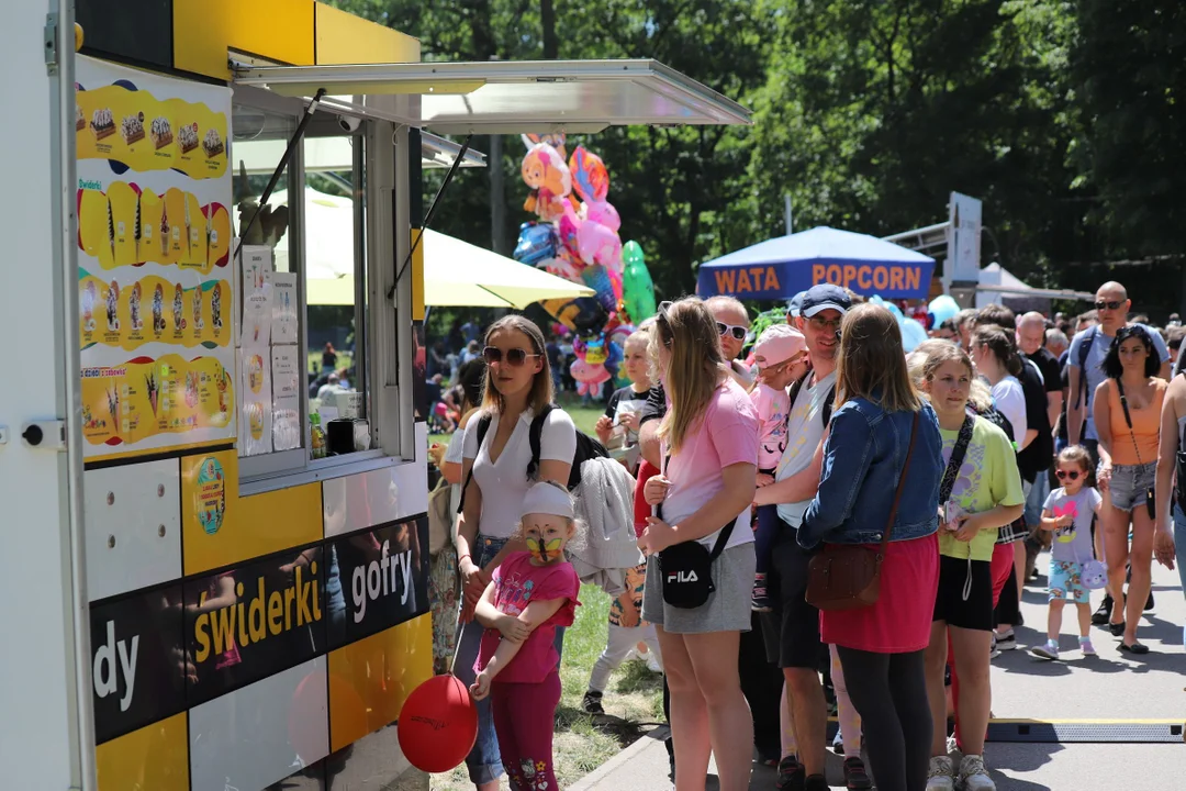 Piknik rodzinny z okazji dnia dziecka na Młynku w Łodzi