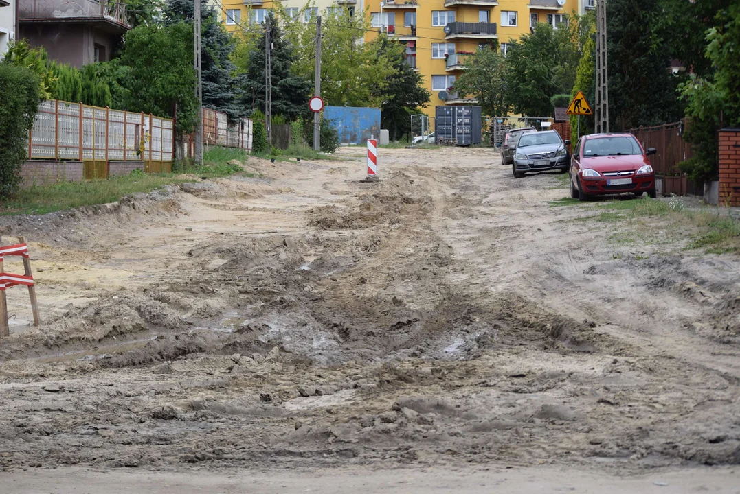 Ulica Żytnia po ulewnych deszczach