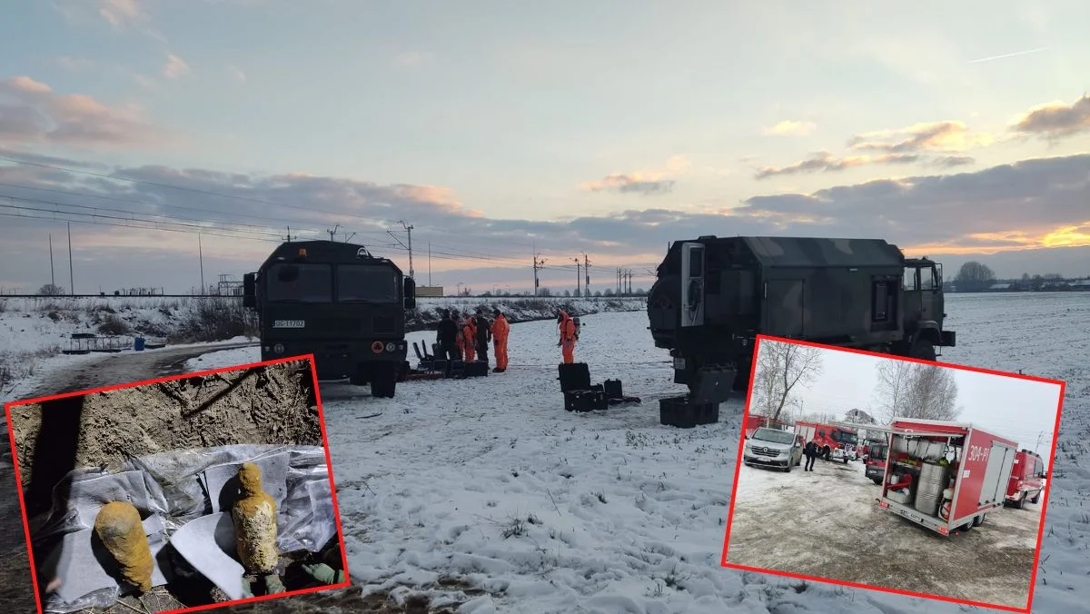 Broń do ataków gazowych przy torach. Wielka akcja służb na trasie Kutno-Warszawa [ZDJĘCIA] - Zdjęcie główne