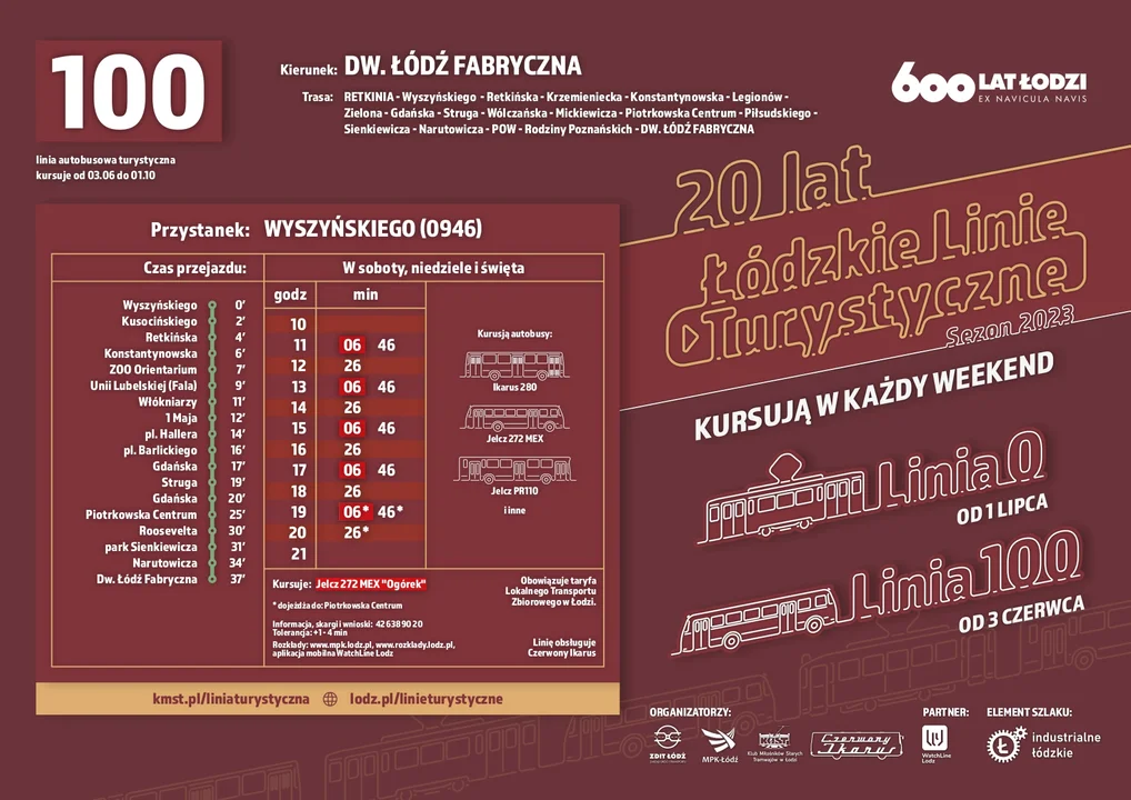 Rozkład jazdy linia 100