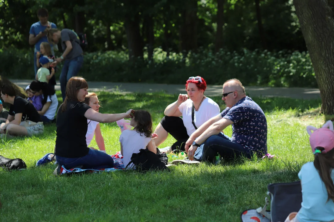 Piknik rodzinny z okazji dnia dziecka na Młynku w Łodzi