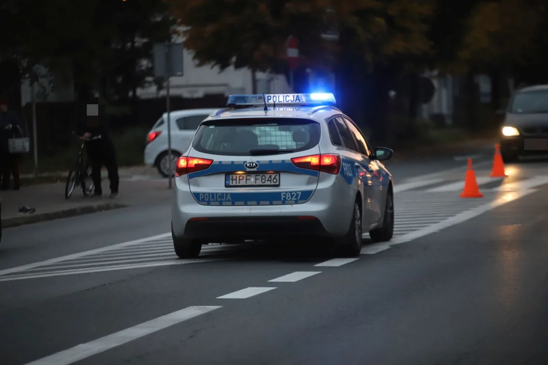 Potrącenie rowerzysty w Krośniewicach