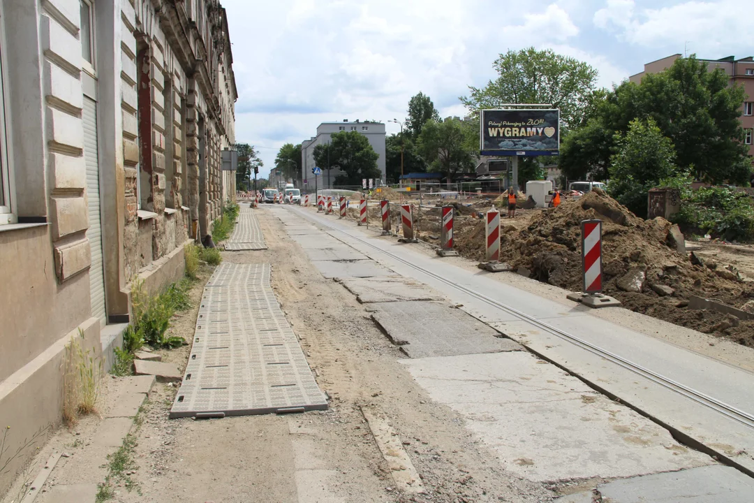 Trwa przebudowa ul. Przybyszewskiego w Łodzi