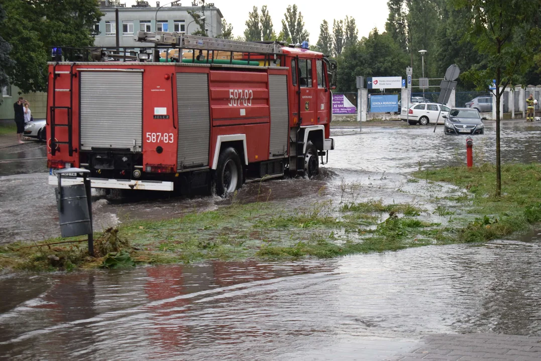 Zalane ulice w Zgierzu