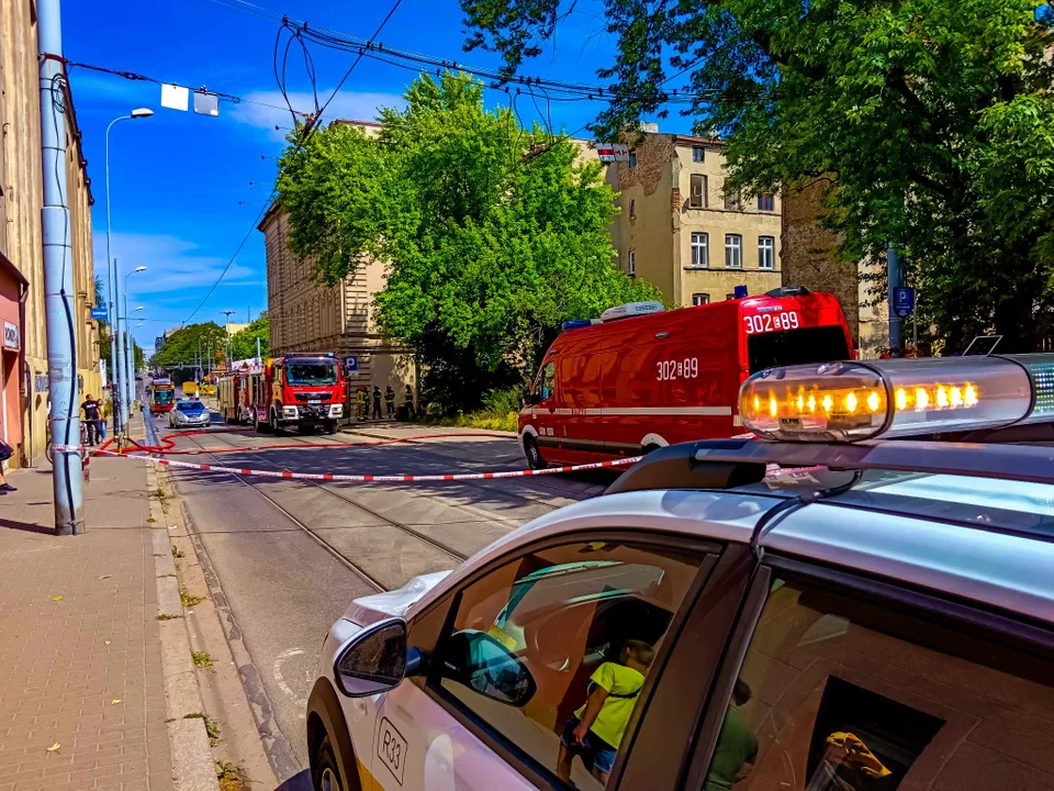 Pożar pustostanu na Kilińskiego w Łodzi