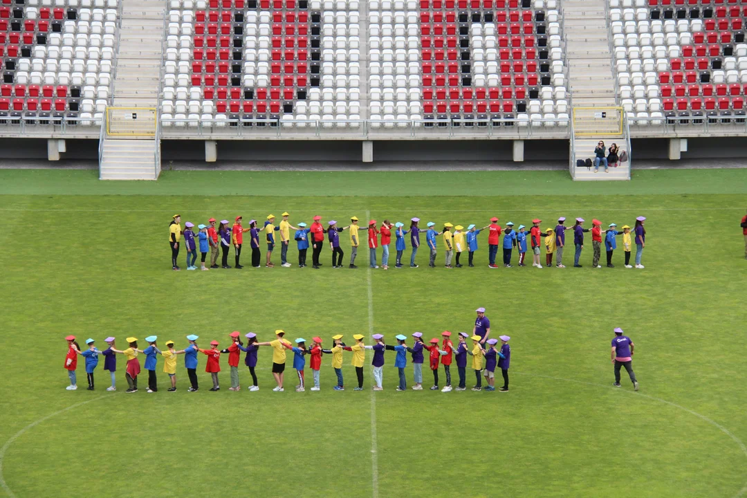 Flash mob na stadionie ŁKS Łódź im. Władysława Króla