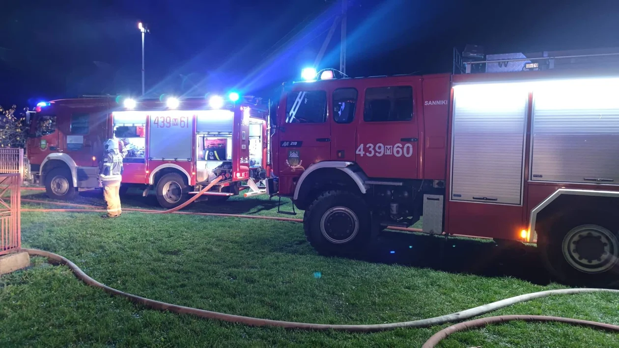 Pożar stodoły w miejscowości Osmólsk Górny