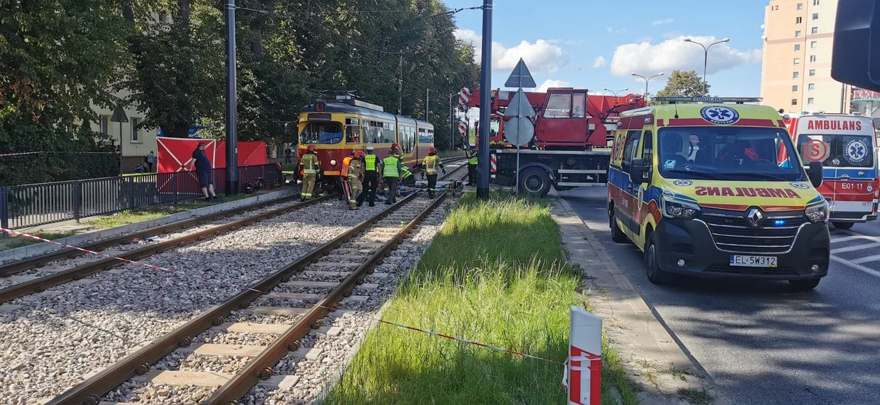 Wypadek na torowisku w Zgierzu