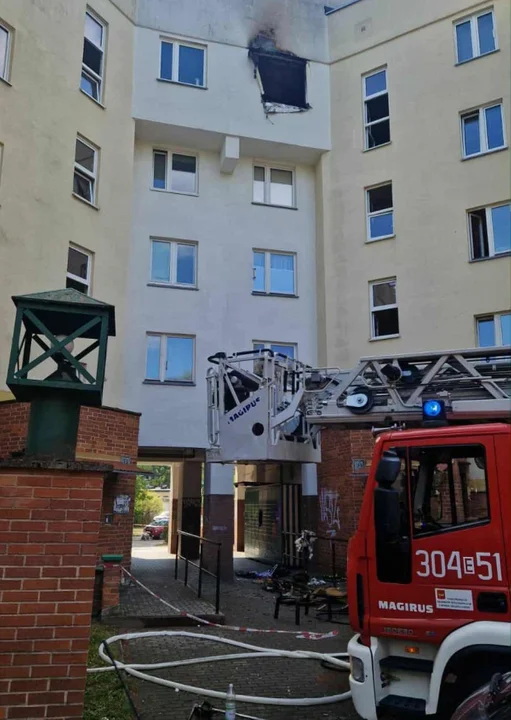 Pożar na Górnej w Łodzi