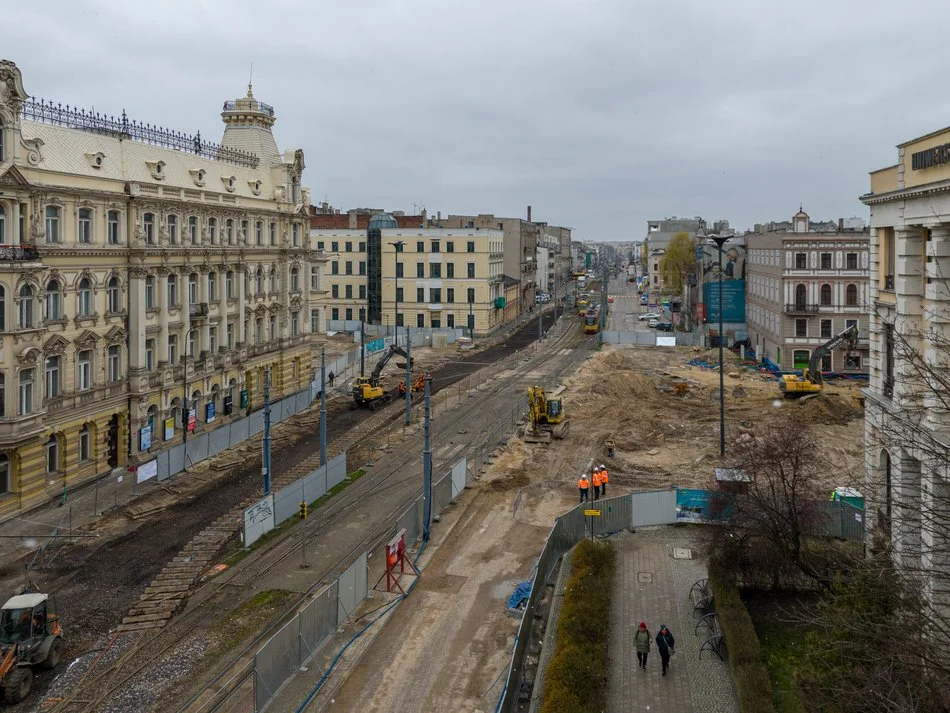 Tymczasowe torowisko w centrum Łodzi ukończone