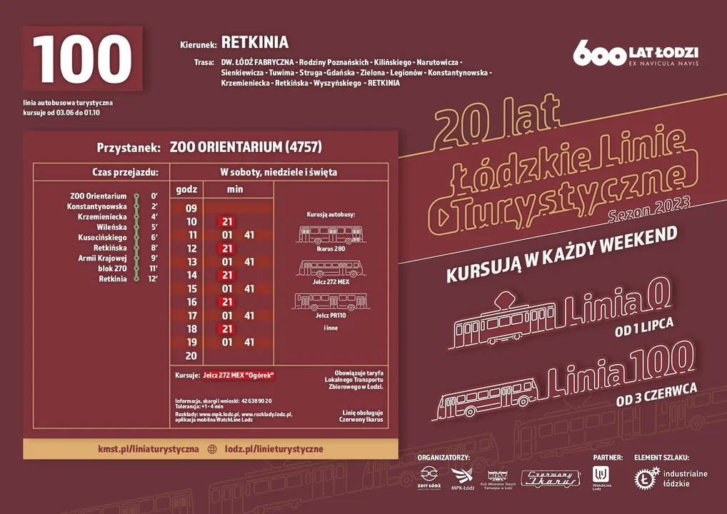 Rozkład jazdy linia 100