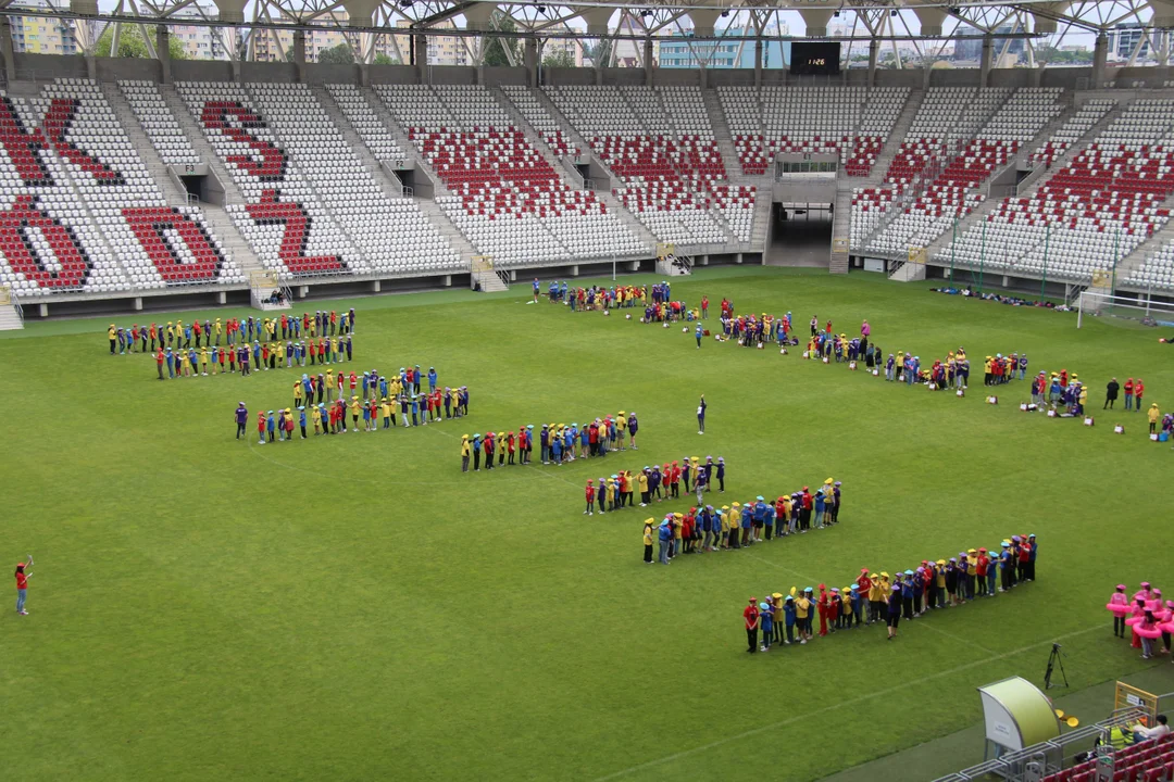 Flash mob na stadionie ŁKS Łódź im. Władysława Króla