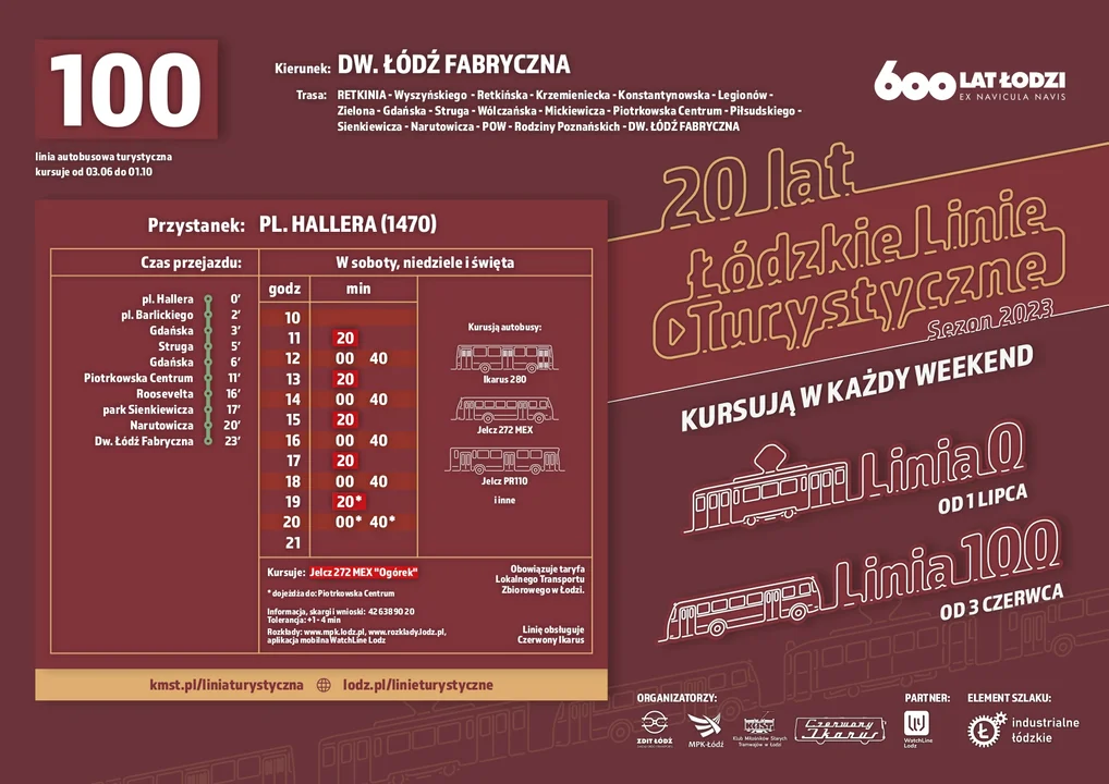 Rozkład jazdy linia 100