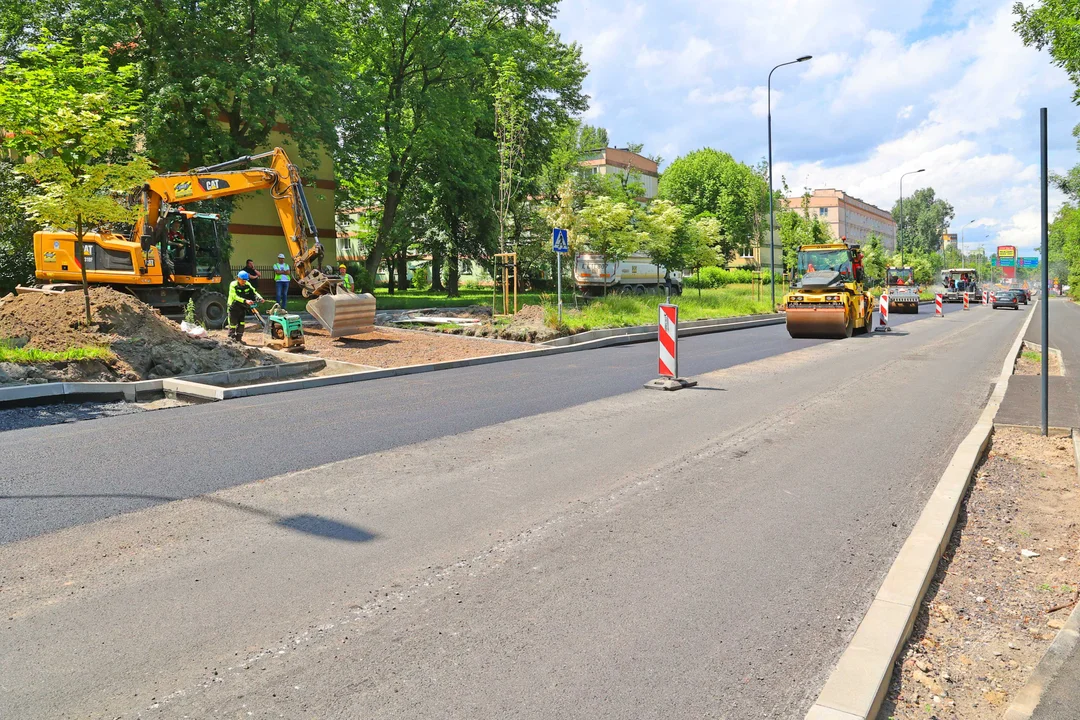 Trwa remont ulicy Lutomierskiej w Łodzi - stan na czerwiec 2024 r.