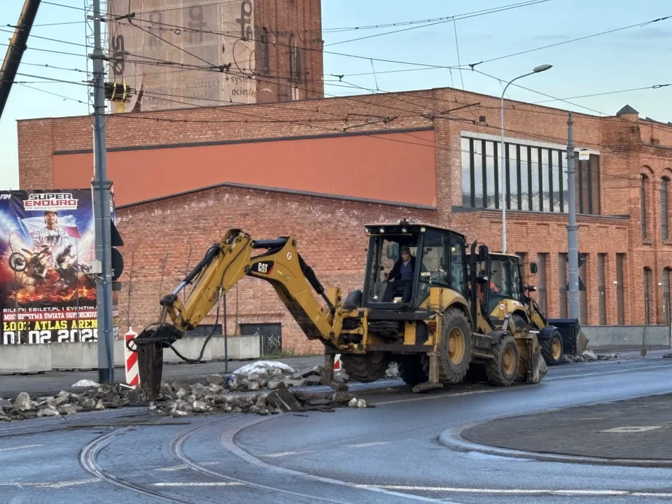 Pilna naprawa torowiska na pl. Reymonta