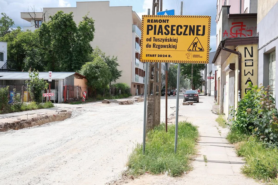 Remont ul. Piasecznej w Łodzi