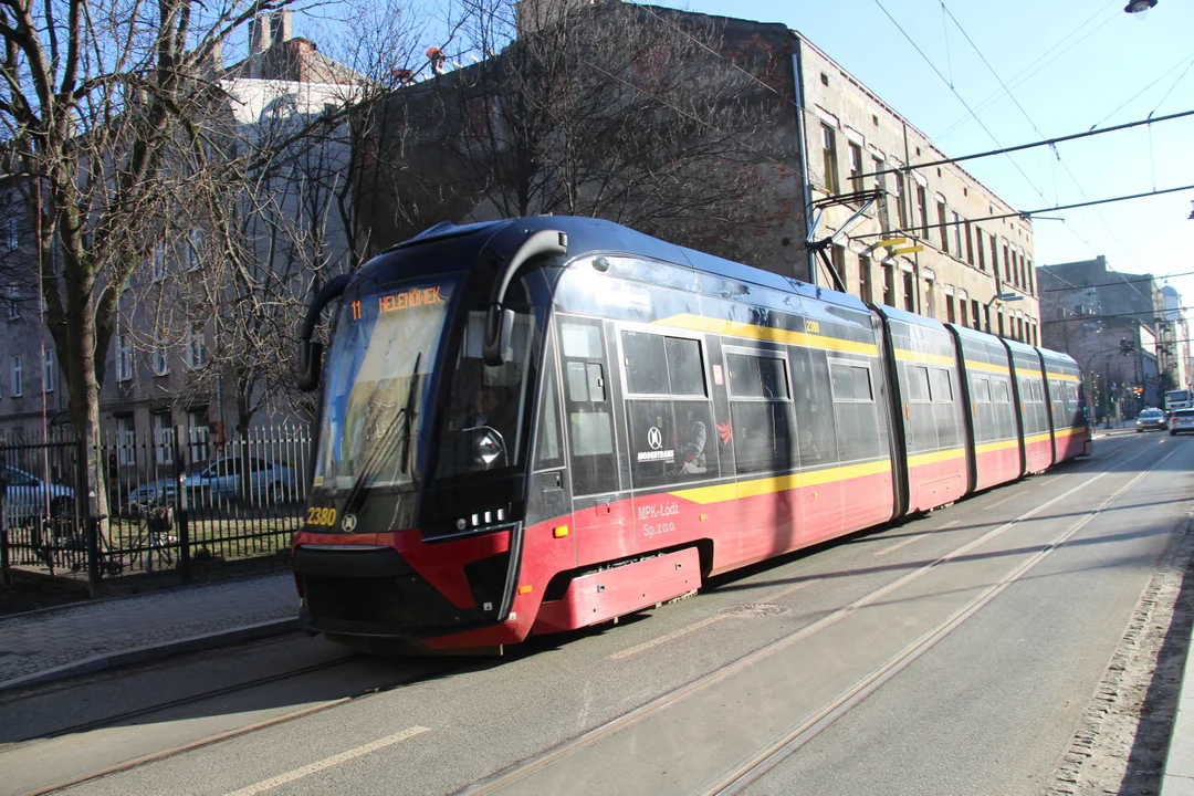 Ulica Kilińskiego główną ulicą podczas objazdu tramwajów MPK Łódź