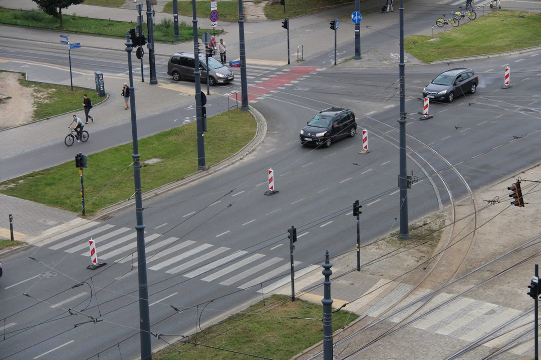 Utrudnienia na al. Piłsudskiego w Łodzi - 23.09.2023 r.