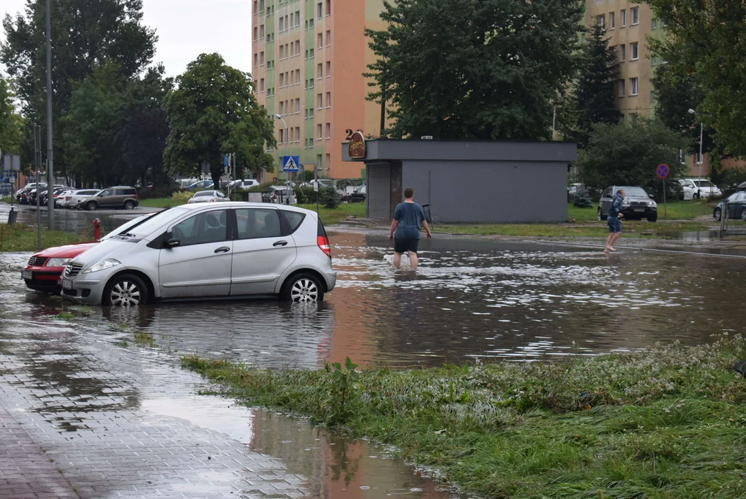 Zalane ulice w Zgierzu