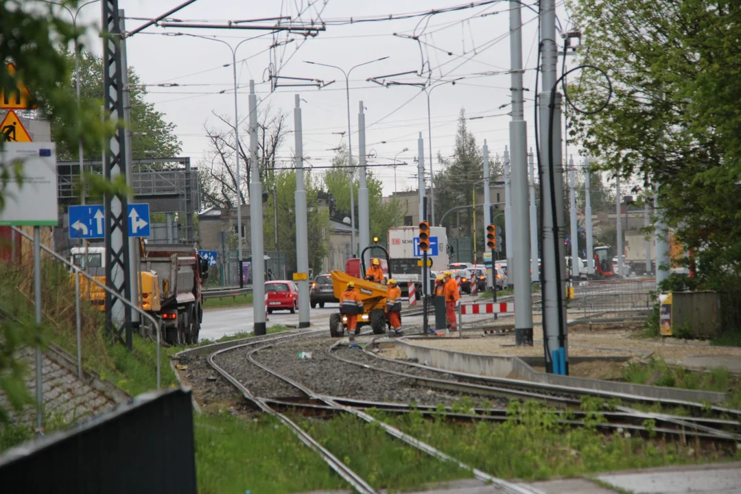 Zajezdnia tramwajowa Chocianowice w Łodzi w remoncie