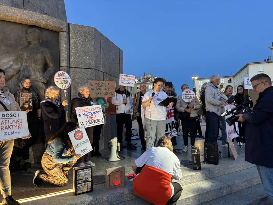 Manifestacja Łódzkiego Stowarzyszenia Lokatorów