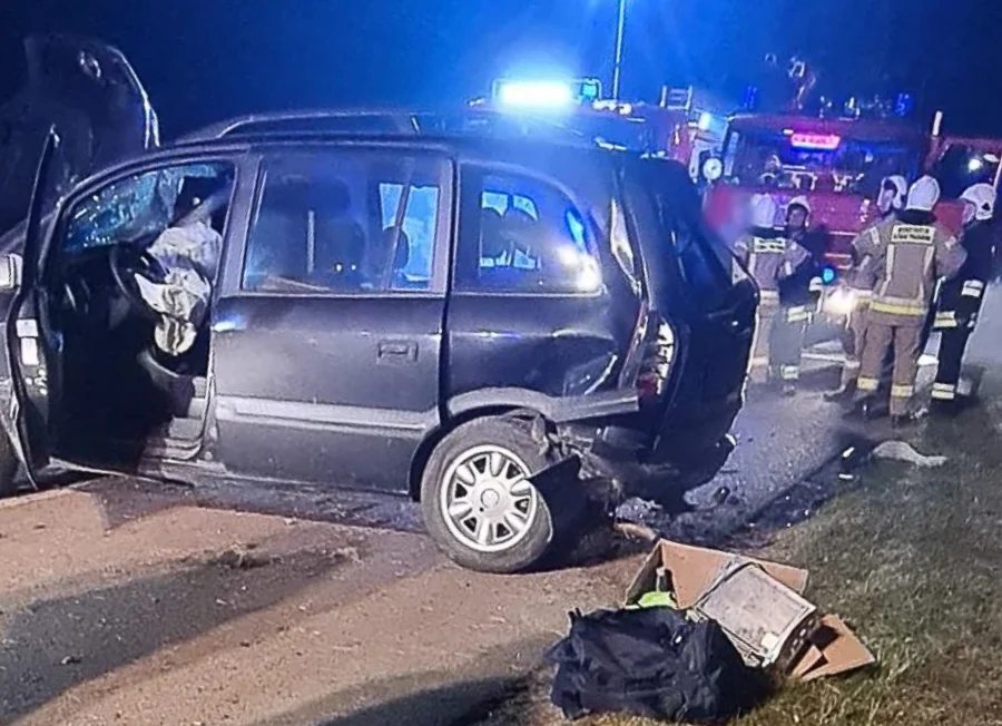 Groźny wypadek na drodze w gminie Zelów. Na miejscu straż, policja i karetka pogotowia [FOTO] - Zdjęcie główne