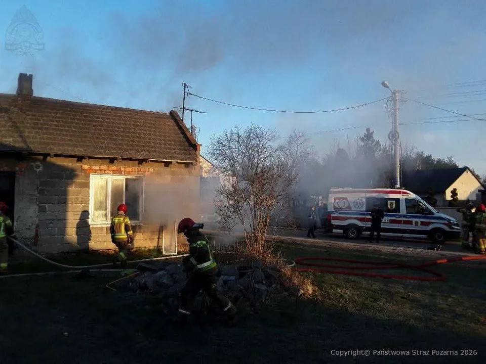 wybuch gazu pożar Piotrków