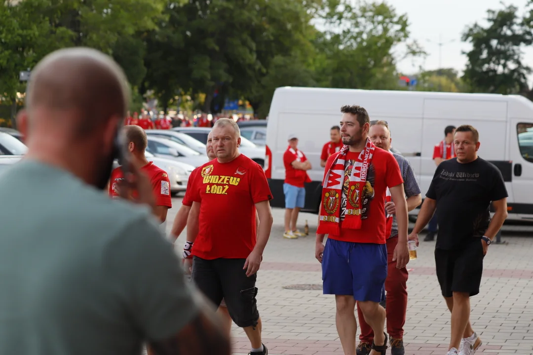 Kibice na meczu Widzewa Łódź z Puszczą Niepołomice