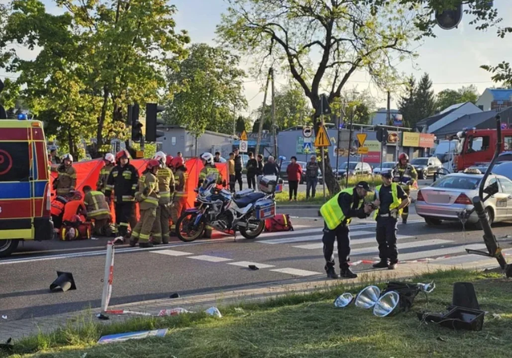 Wypadek moto w Nowosolnej