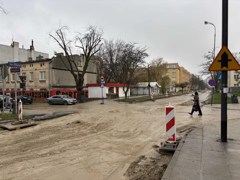 Remont ulicy Boya-Żeleńskiego w Łodzi