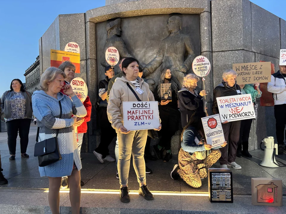 Manifestacja Łódzkiego Stowarzyszenia Lokatorów