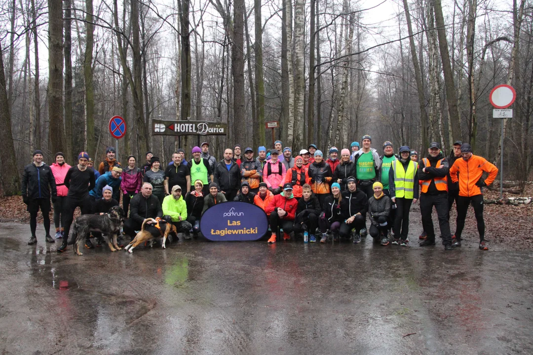 Walentynkowy parkrun w Lesie Łagiewnickim