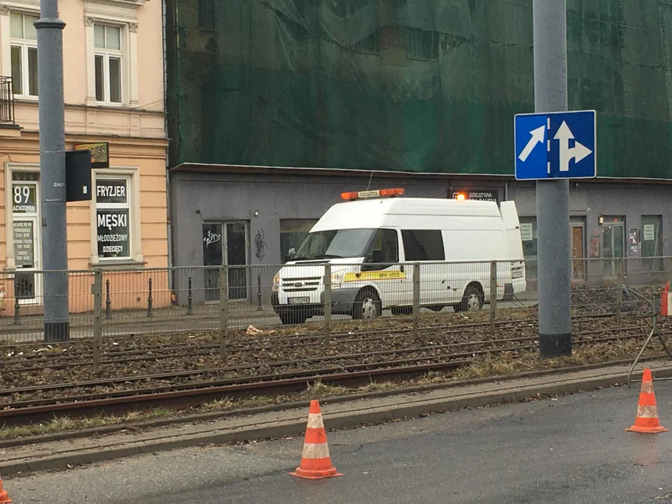 Prace torowe na ulicy Zachodniej w Łodzi