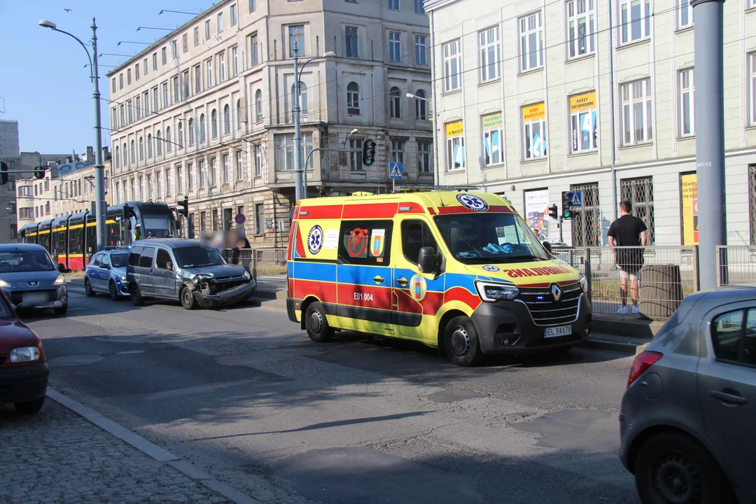 Kolizja samochodu z motocyklem na Zachodniej