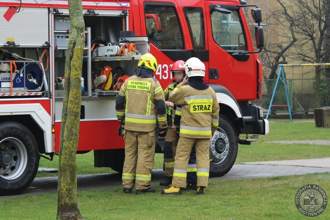 Interwencja straży pożarnej w sąsiednim Gostyninie. Przyczyną przypalony garnek