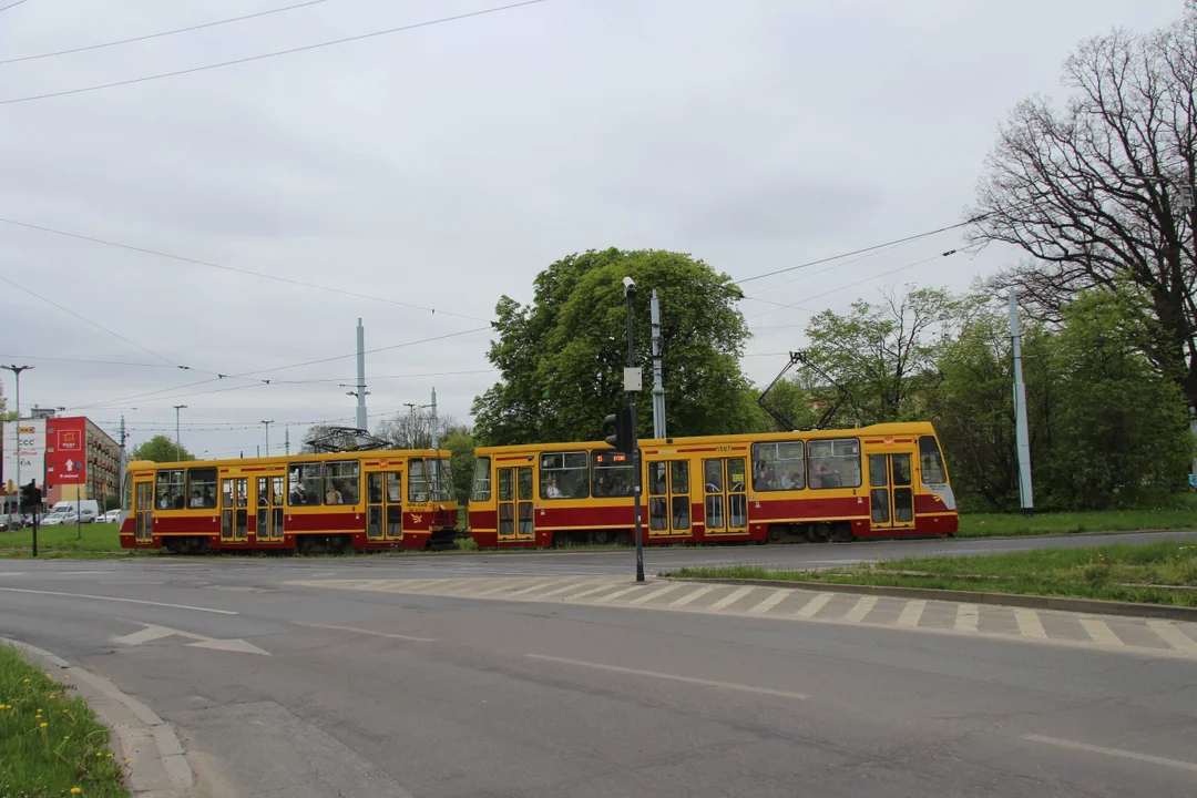 Tramwaje przy Pabianickiej w Łodzi