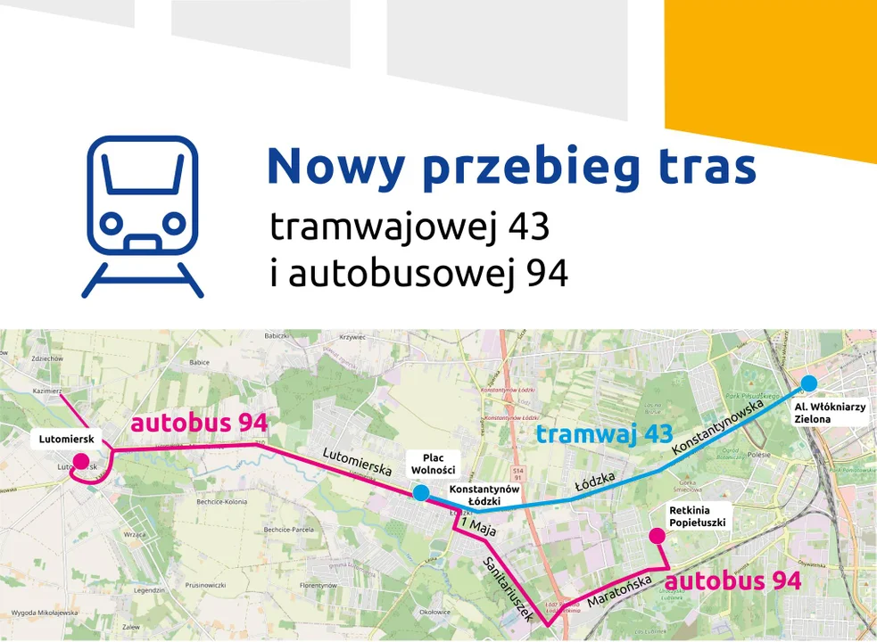 Wraca tramwaj linii 43 do Konstantynowa Łódzkiego