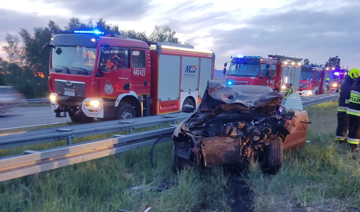 Wypadek śmiertelny na A2 w powiecie łęczyckim