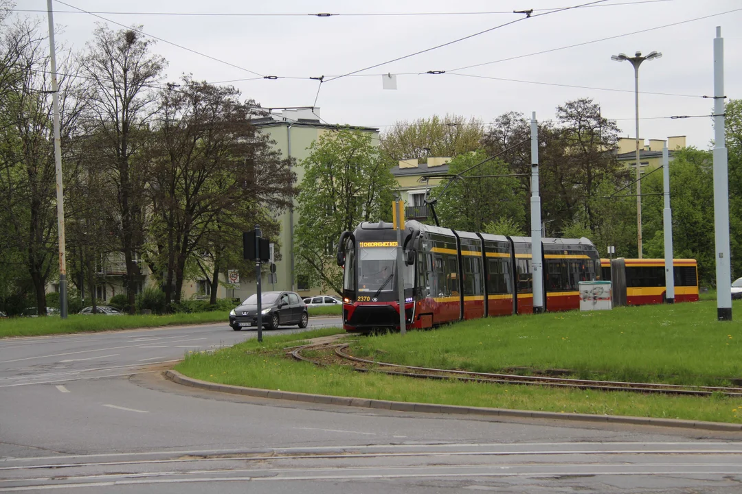 Tramwaje przy Pabianickiej w Łodzi