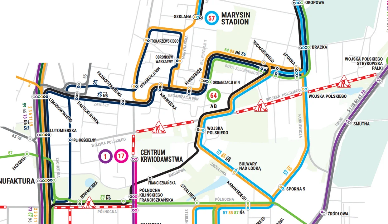 Zmiany w kursowaniu autobusów i tramwajów MPK Łódź