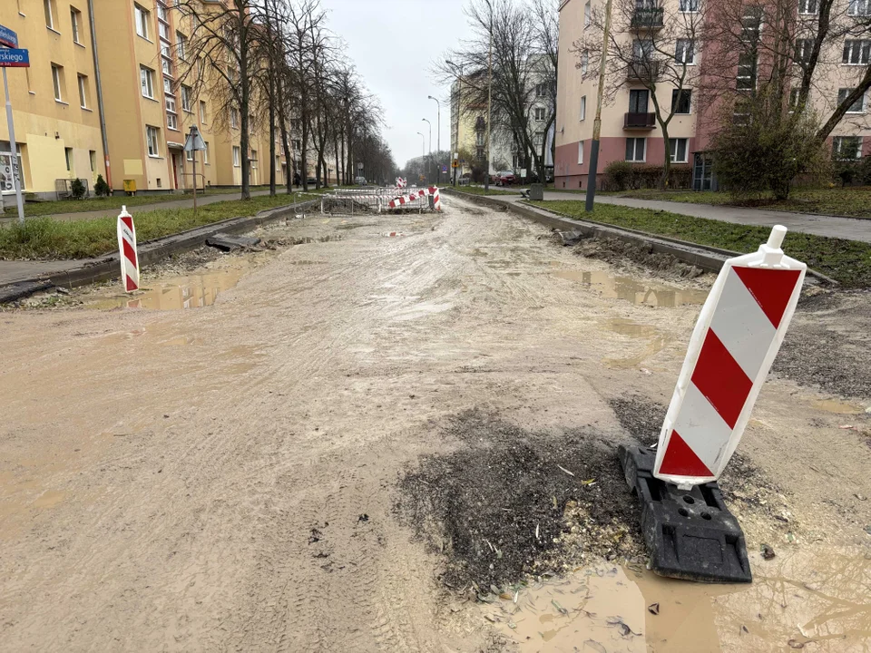 Remont ulicy Boya-Żeleńskiego w Łodzi