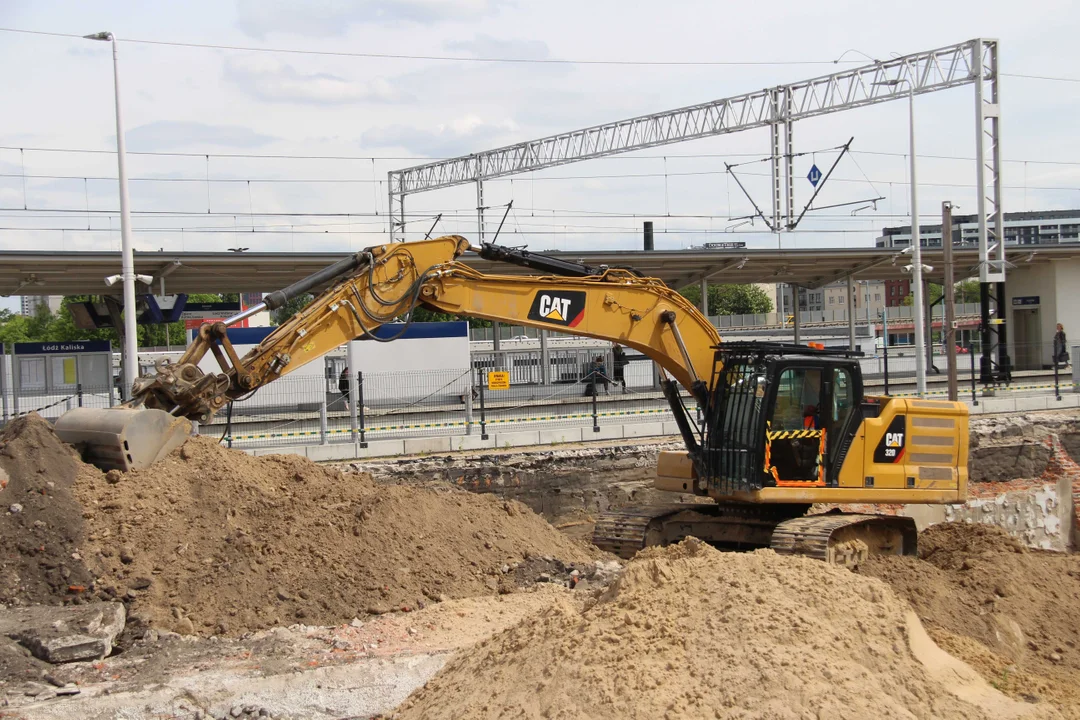 Budowa dworca Łódź Kaliska - stan na 6.05.2024 r.