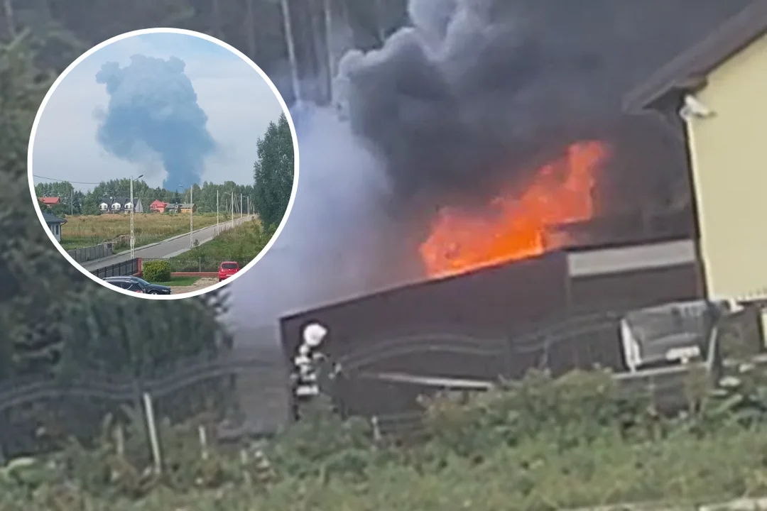 Gigantyczny słup dymu w okolicach Zelowa. Przerażeni mieszkańcy pytają, co się stało? [FOTO] - Zdjęcie główne