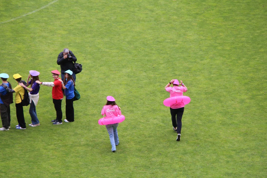 Flash mob na stadionie ŁKS Łódź im. Władysława Króla