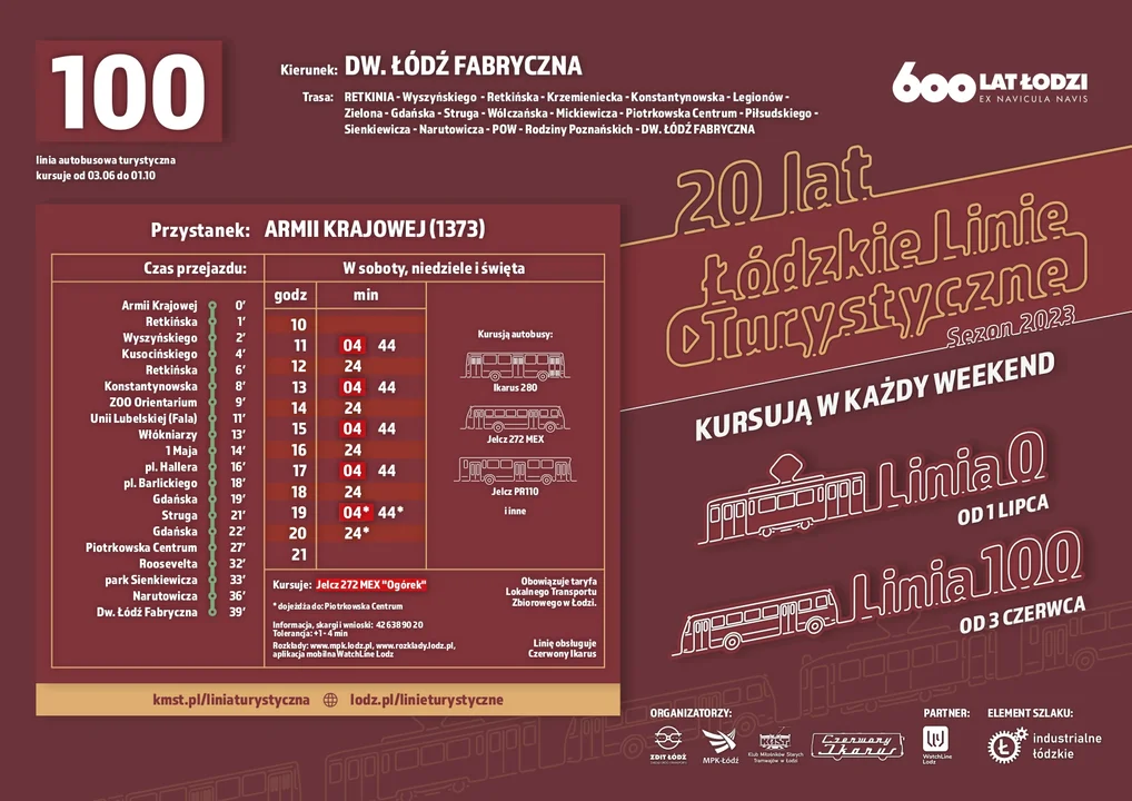 Rozkład jazdy linia 100