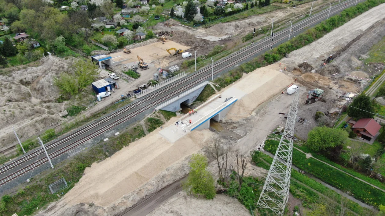 Budowa tunelu kolejowego pod Łodzią - stan na kwiecień 2024 r.