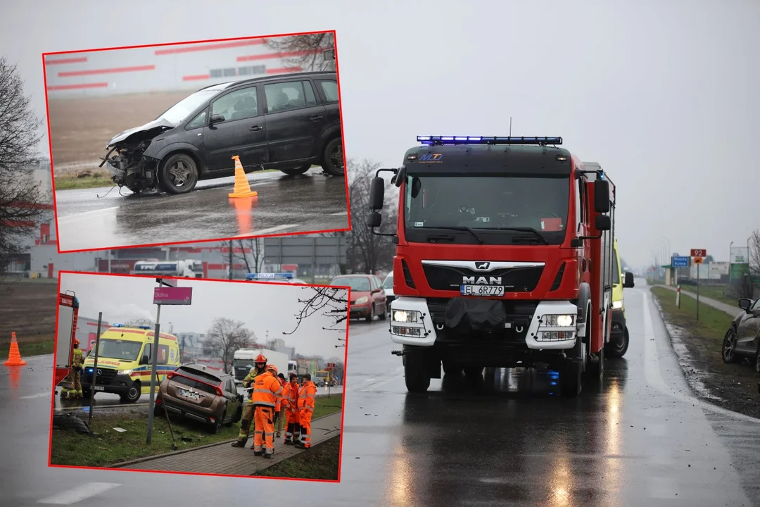 Czołówka na drodze krajowej pod Kutnem. Na miejscu wszystkie służby [ZDJĘCIA] - Zdjęcie główne